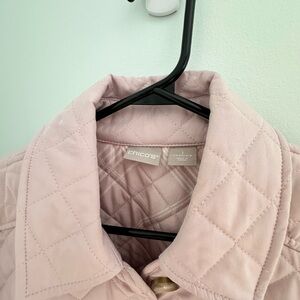 Chico's Quilted Light Pink Spring Jacket